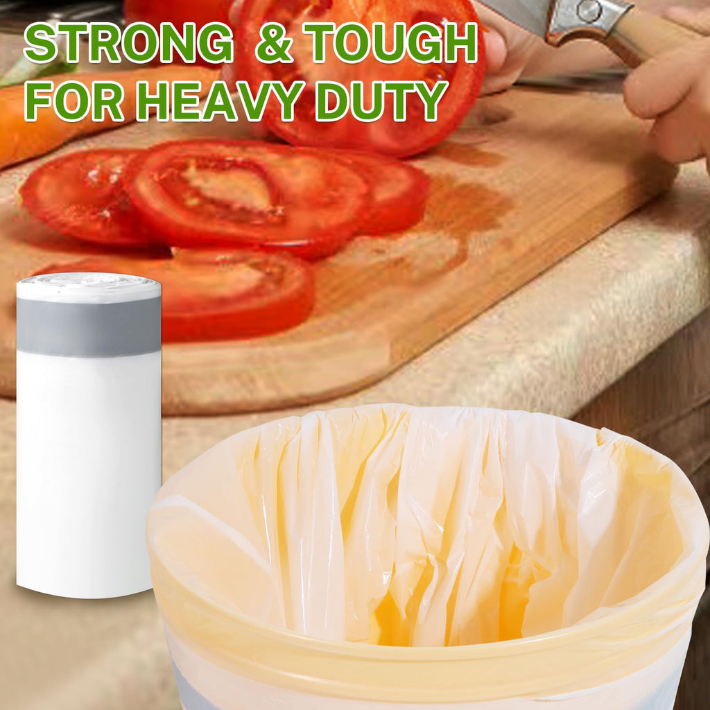 10 Gallon White 1 Mil Drawstring Trash Bags 75 Count X33858