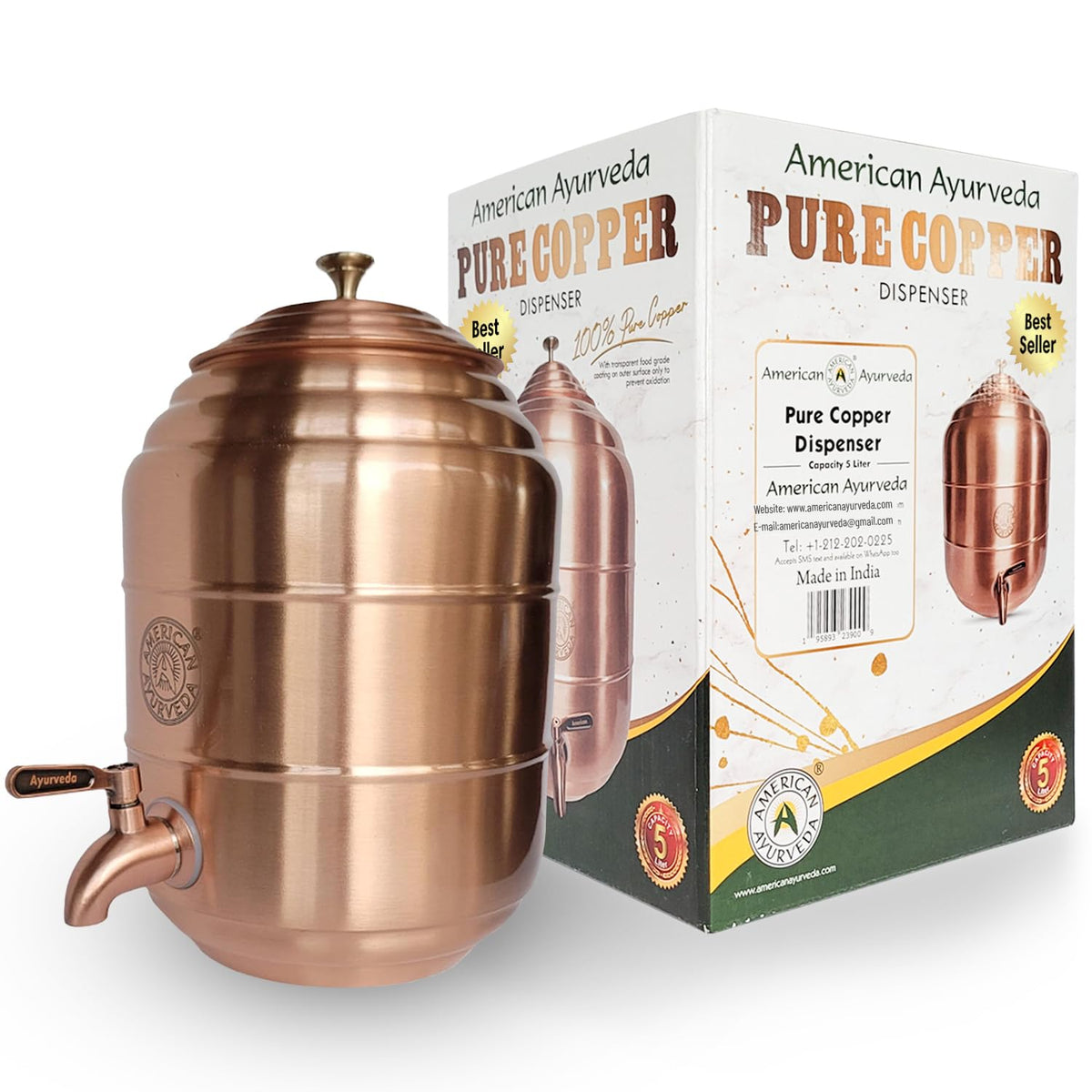 Pure Copper Water Dispenser 1.32 Gal Y21091