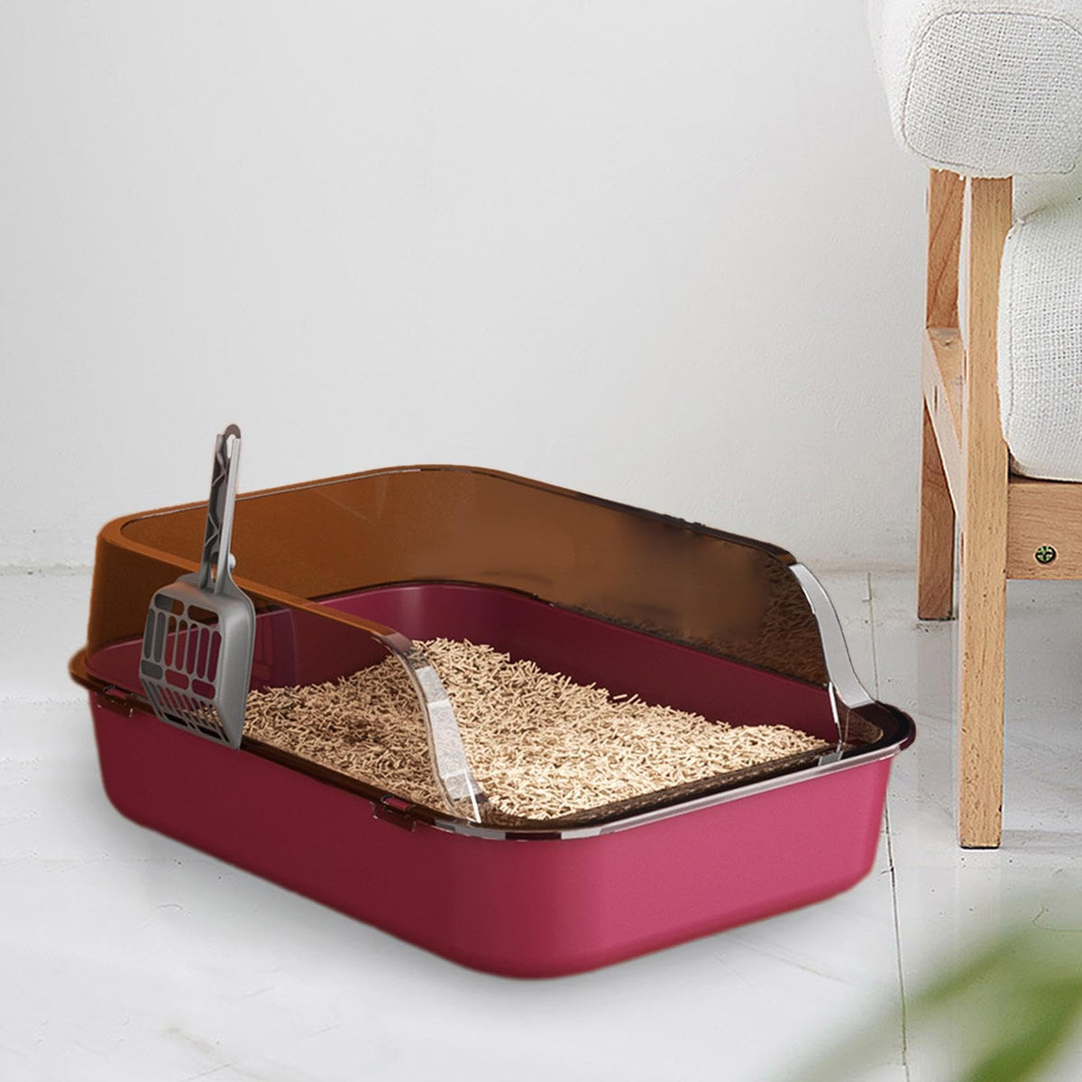 Pink Open Top Sifting Litter Box T51151