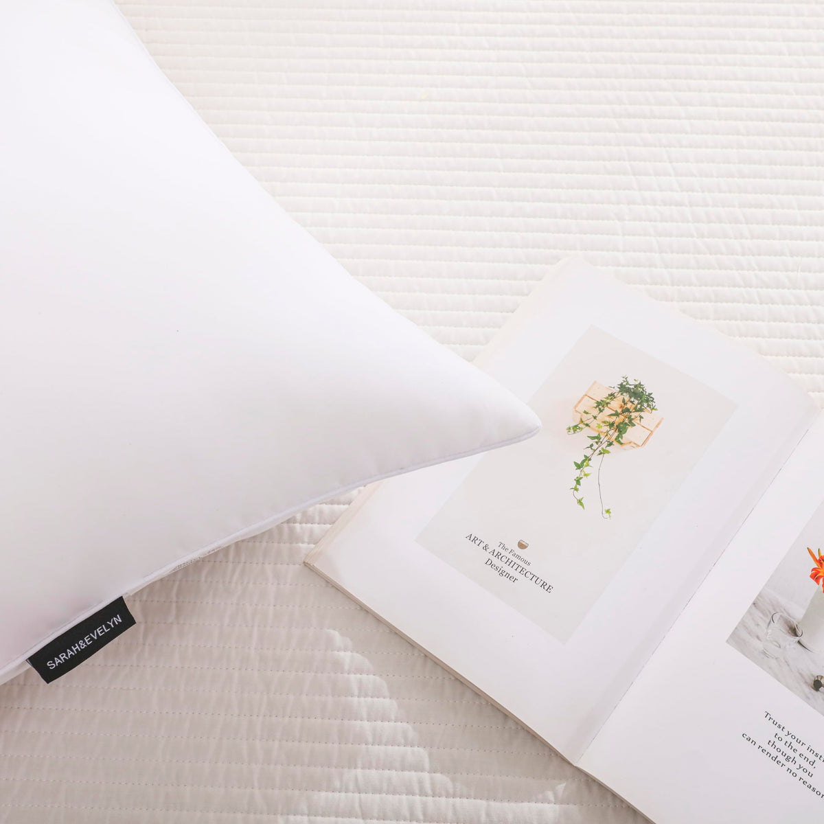 Gold Down Alternative Bed Pillow Set of 2 King Size P731