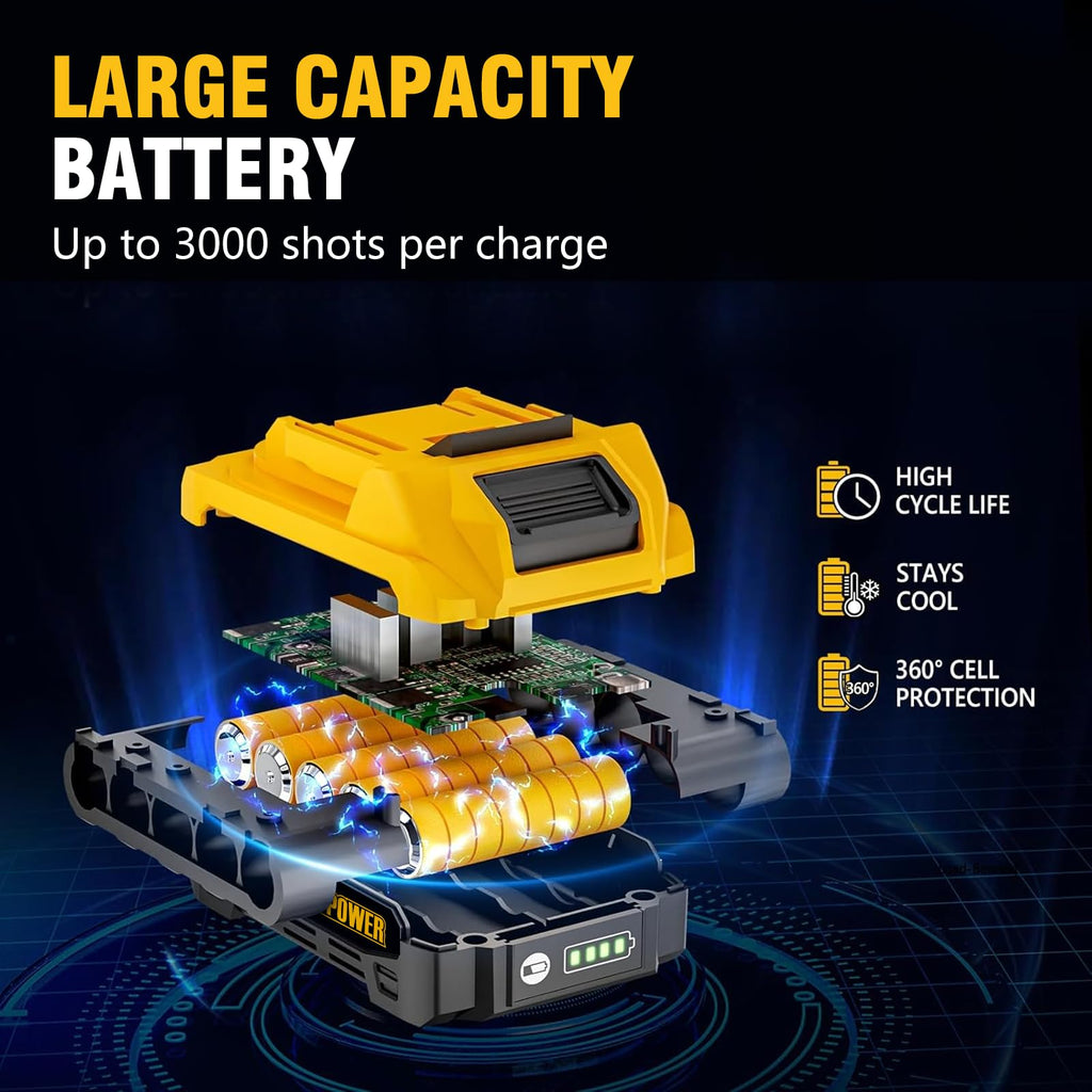 3/8'' Crown 18 Gauge 2 in 1 Cordless Brad Nailer/Electric Stapler with Battery & Charger V469