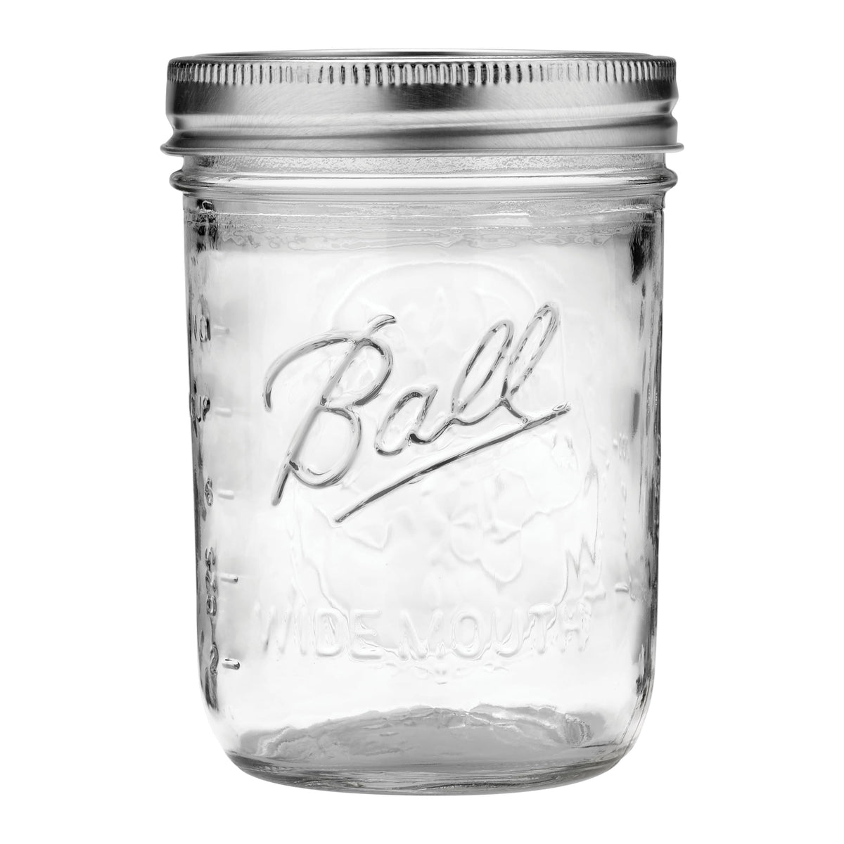 8 Glass Clear Jars with Lids & Bands W357