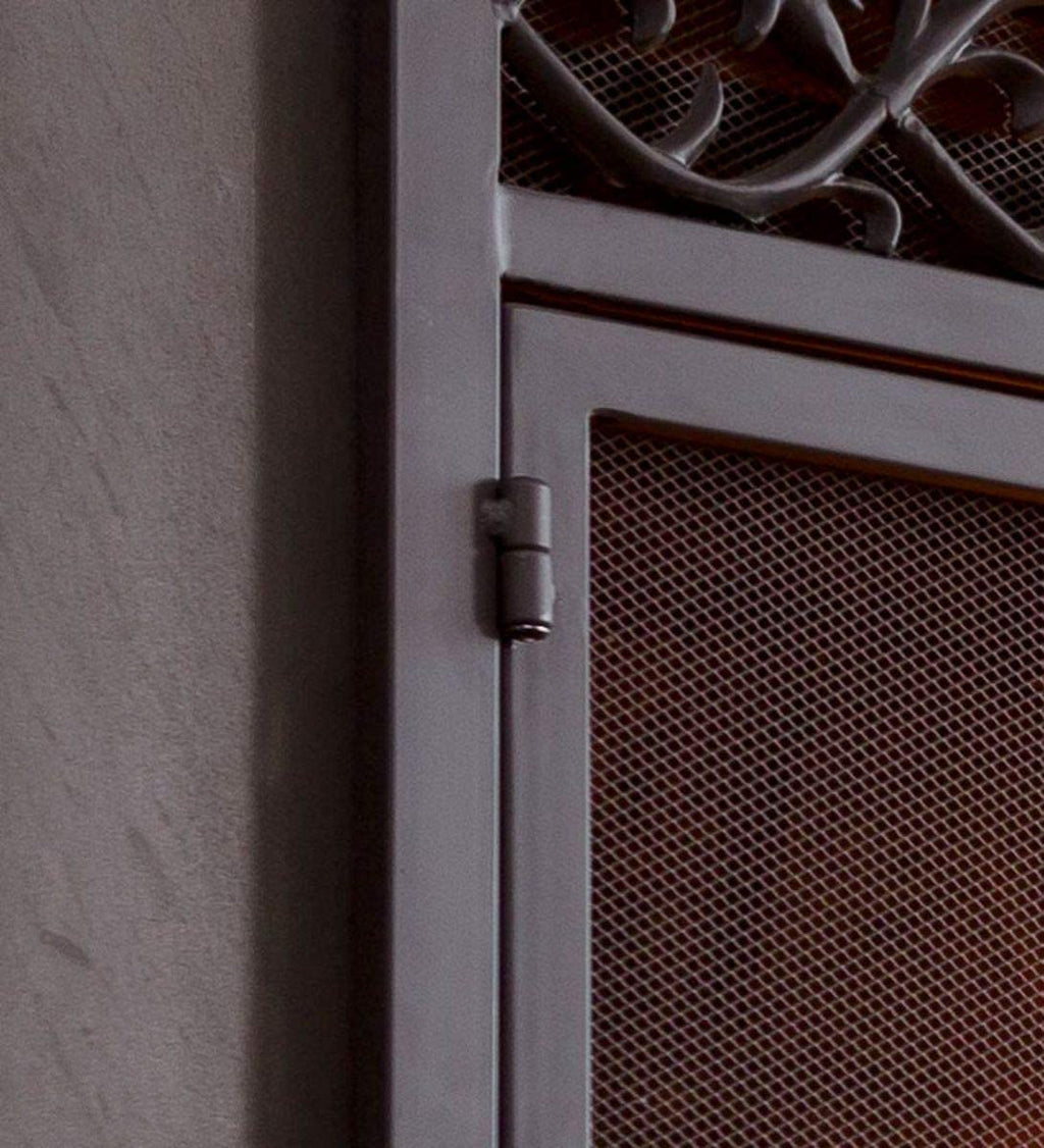 Black Metal Fireplace Screen R306