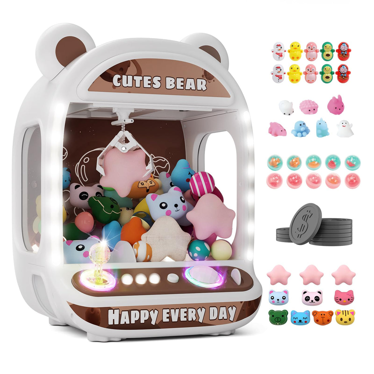 Claw Machine with Mini Animal Plush Toy N398102