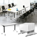 Foldable Mobile Seminar Table with Locking Casters, 8 Pack Z80295