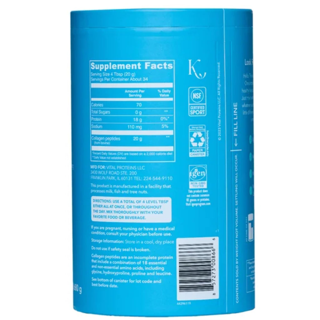 Collagen Peptides Unflavored Dietary Supplement 24 Oz X706
