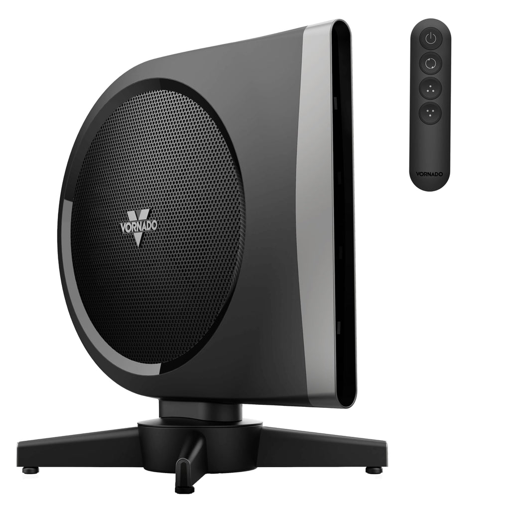 Compact Oscillating High Velocity Floor Fan with Remote Control, 5 Speeds, Black X420629