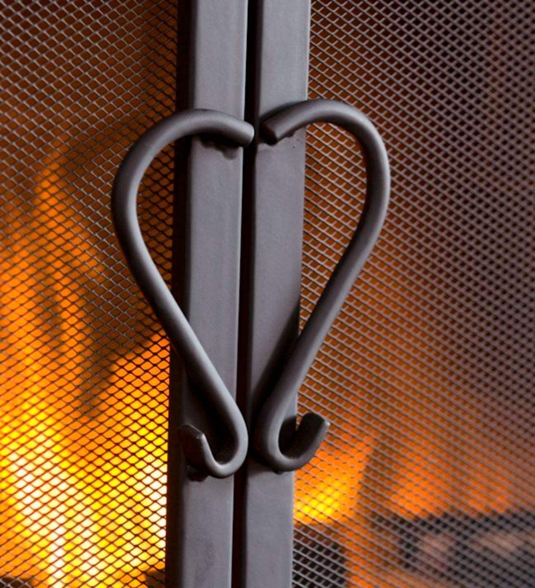 Black Metal Fireplace Screen R306