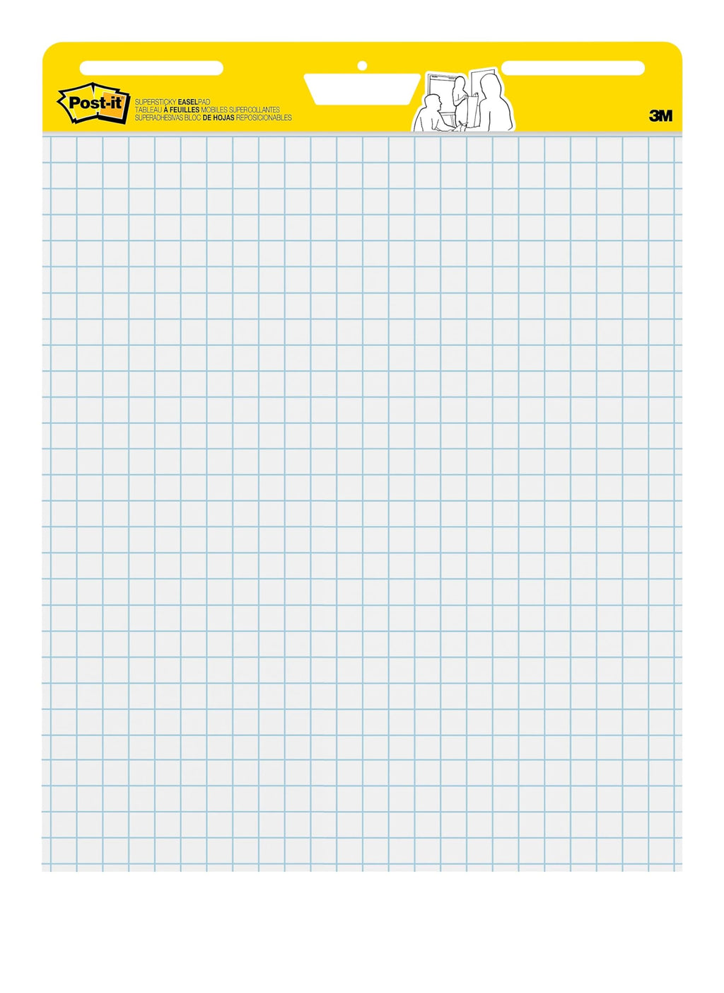 Super Sticky Easel Pad 25-Inch x 30-Inch White with Grid 30 Sheets/Pad M804934