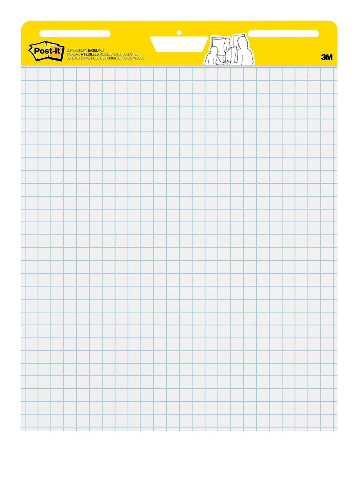 Super Sticky Easel Pad 25-Inch x 30-Inch White with Grid 30 Sheets/Pad M804934