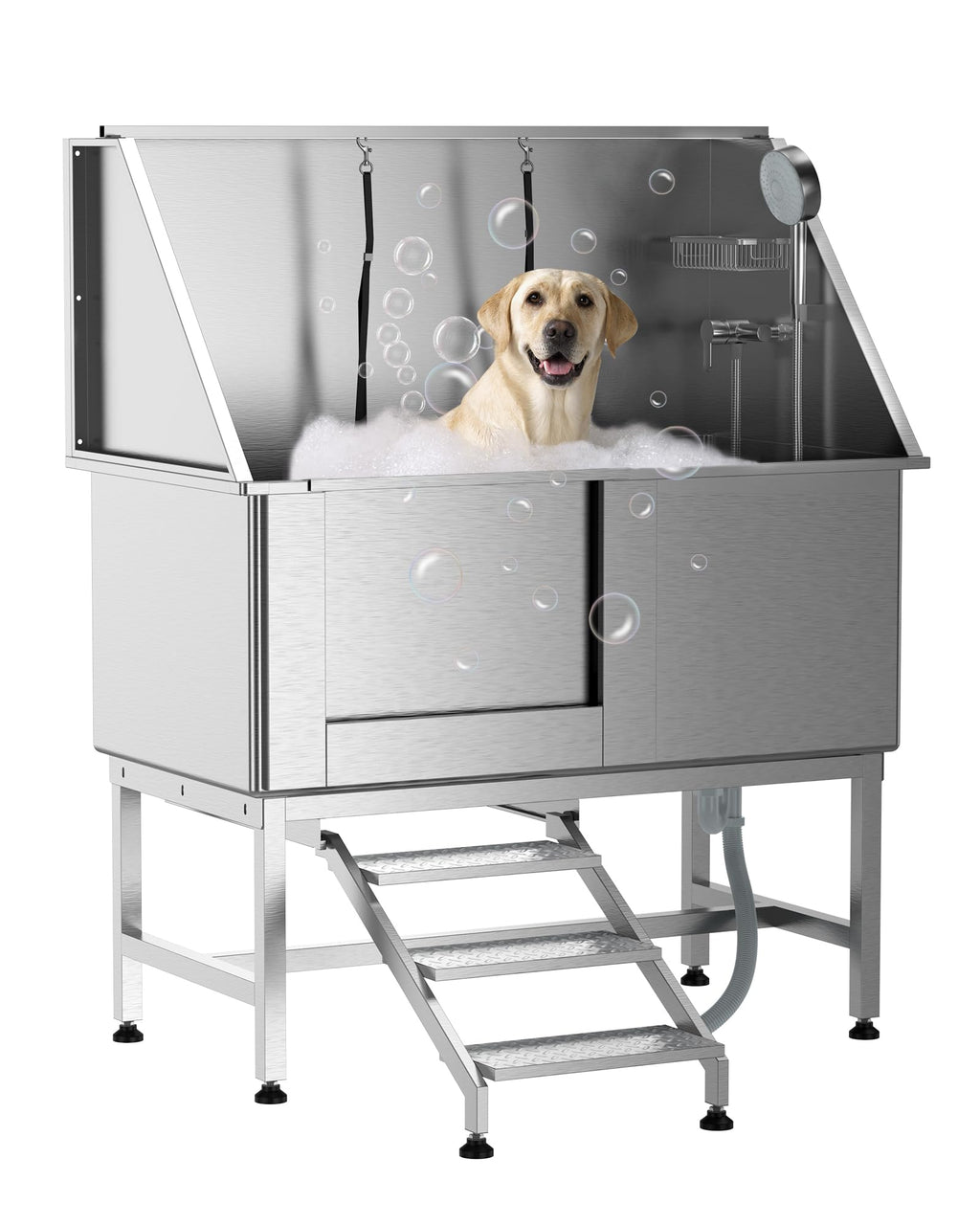 50" Stainless Steel Dog Grooming Bathtub with Faucet K10169