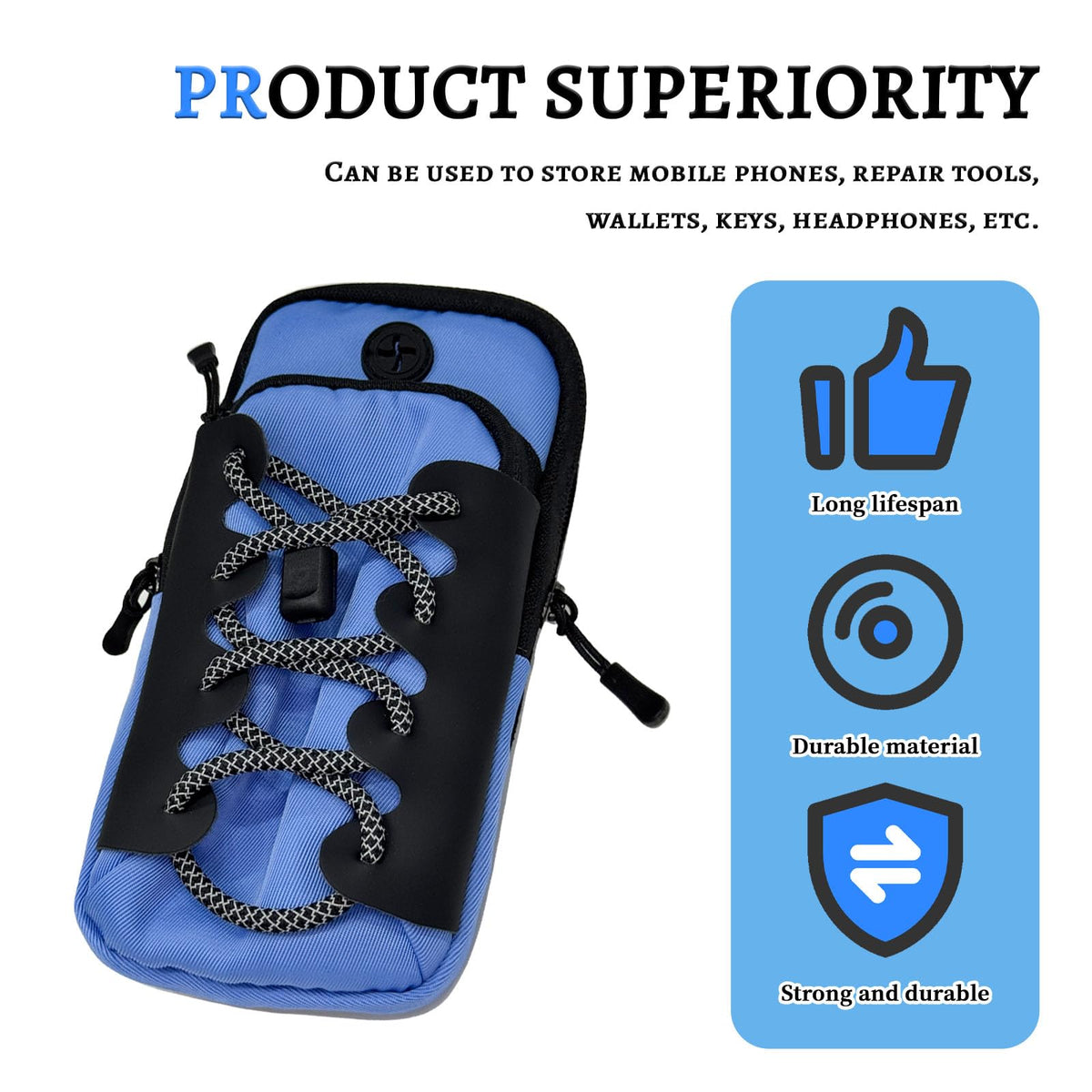 Waterproof Ebike Phone Storage Bag Battery Frame Pouch Blue V521460