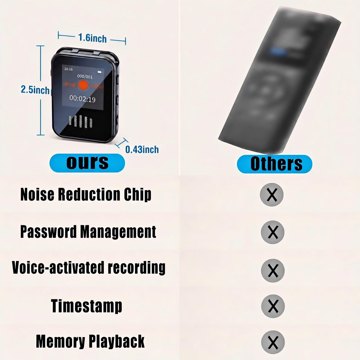 Voice-Activated Recorder with Playback B357195