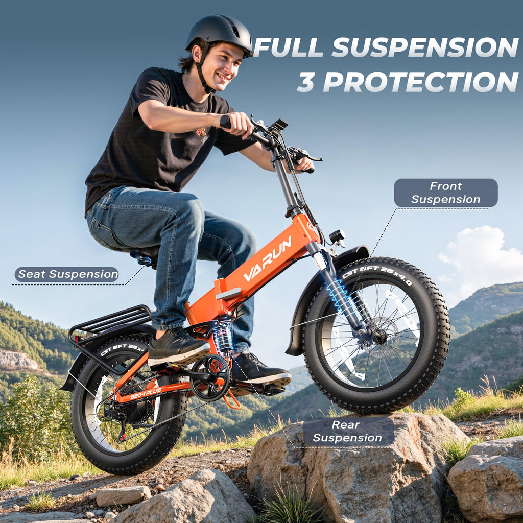 1000W Peak 25MPH Dual Suspension Aluminum Electric Bike O292