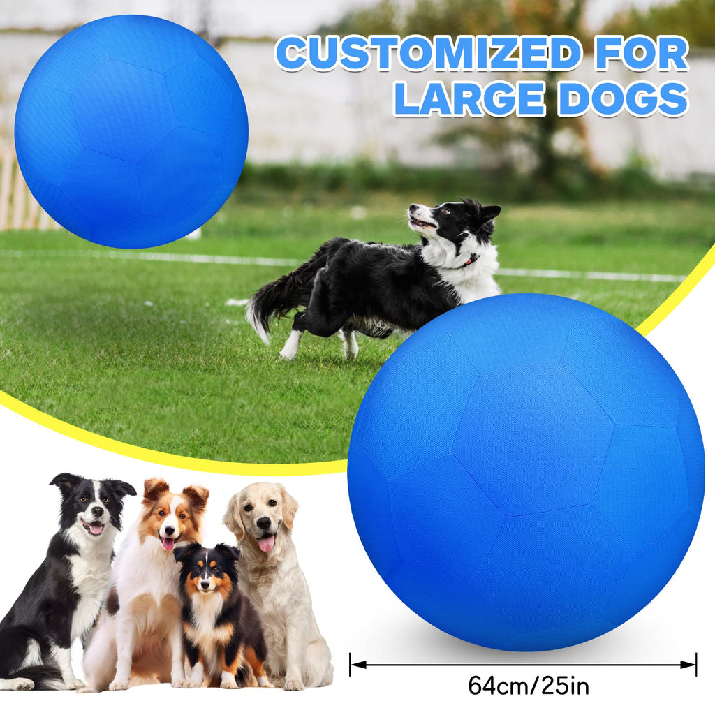 25" Waterproof Durable Dual-Layer Herding Ball for Dogs and Horses (Blue) P604