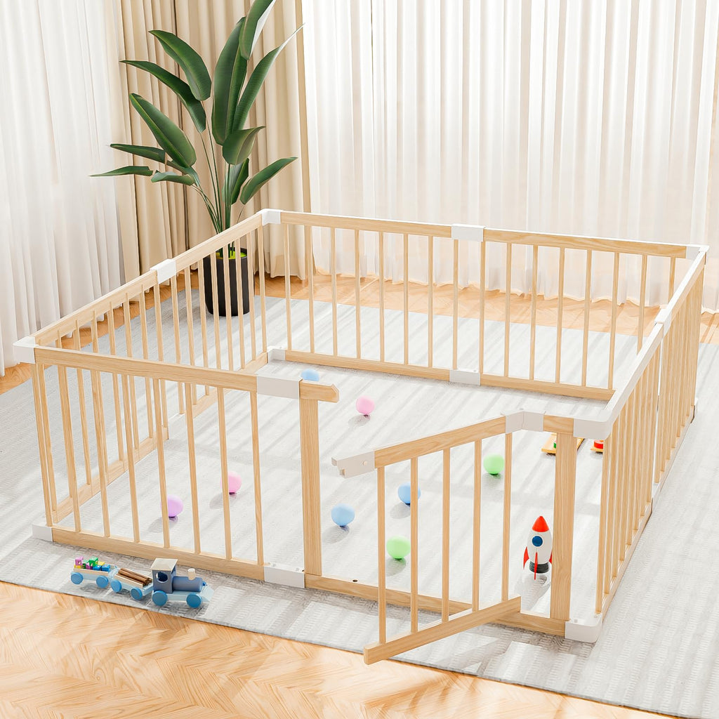 Wooden Baby Playpen 53"x53" R746630