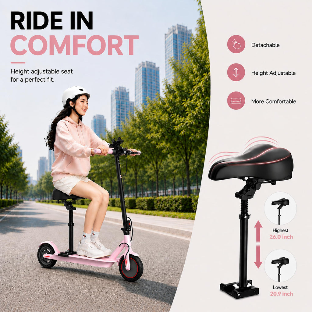 350W/500W Electric Scooter with Seat, Dual Suspension P995