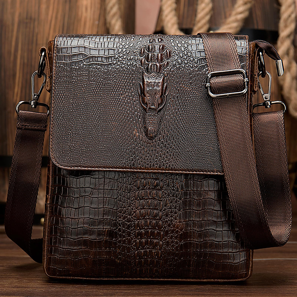 Leather Messenger Bag Shoulder Crossbody Bag B187972