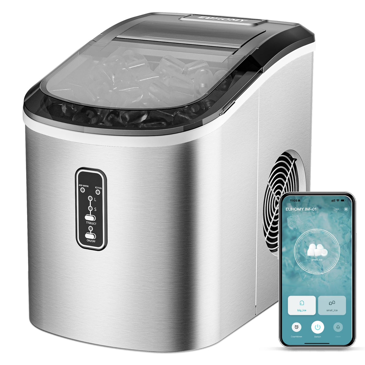 Countertop Ice Maker with Ice Scoop and Basket G83544