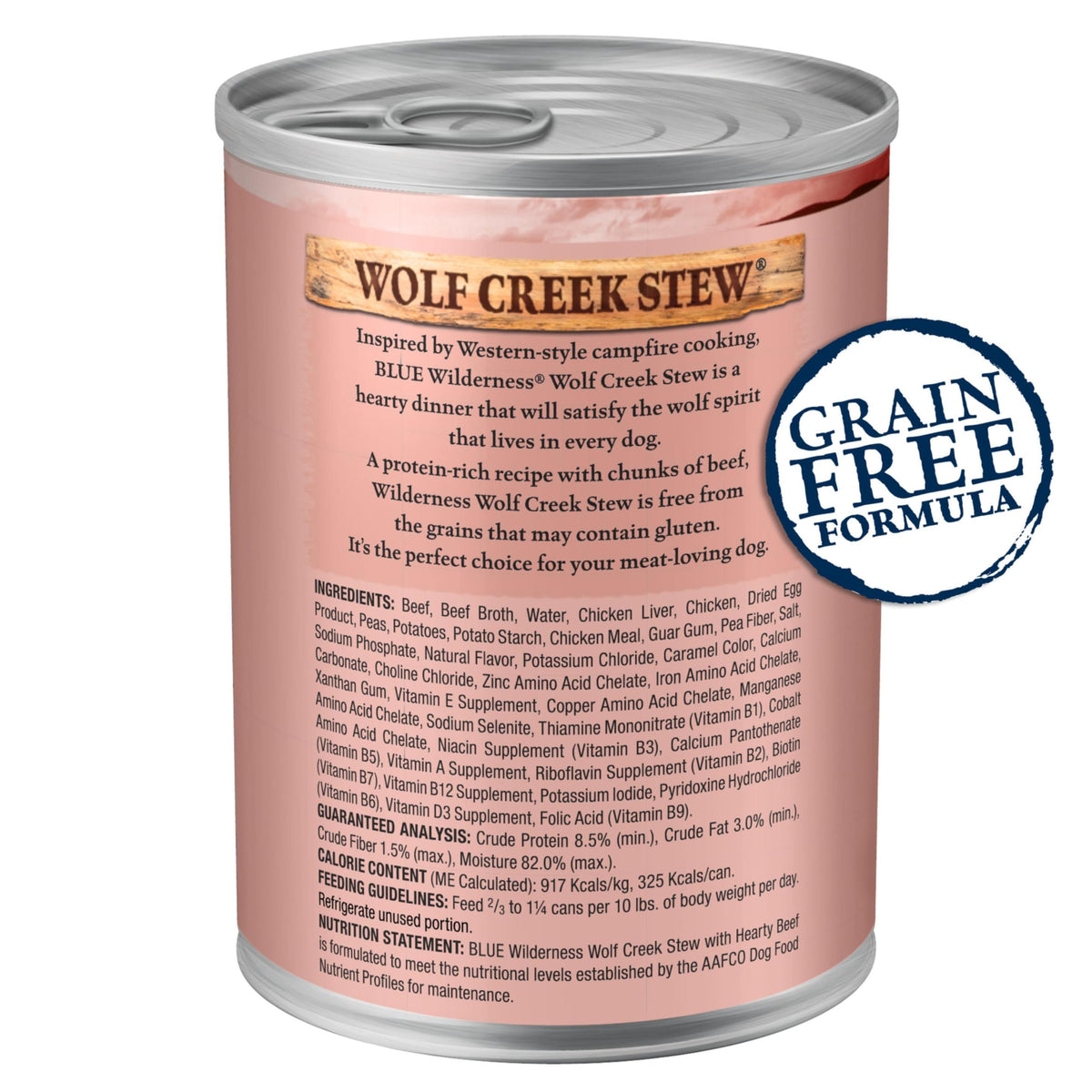 Wet Dog Food, Grain-Free Beef in Gravy, 12.5 oz Cans, Pack of 24 M82138