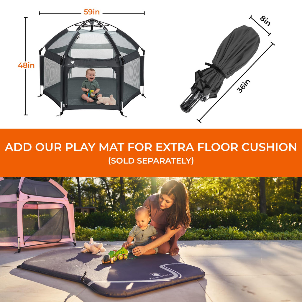 Portable Baby Playpen with Canopy A59933