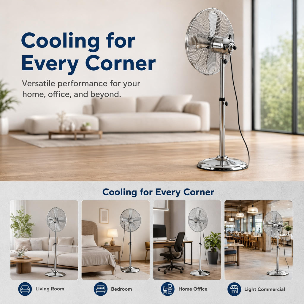 16 Inch 3-Speed Pedestal Fan T854