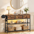 Console Table with Power Outlets and LED Lights X384