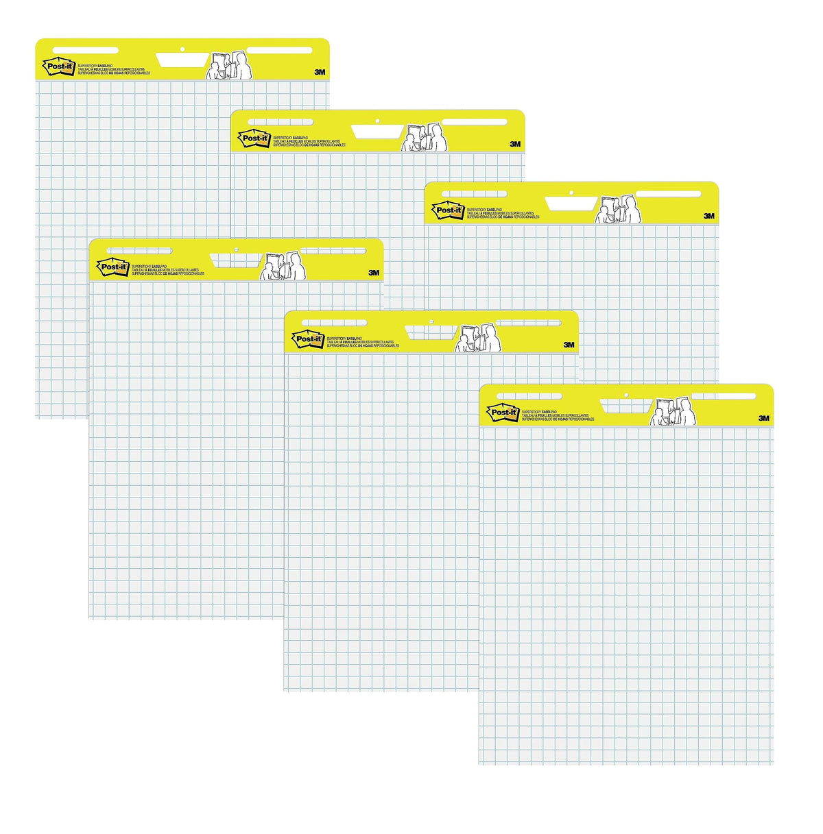 Super Sticky Easel Pad 25-Inch x 30-Inch White with Grid 30 Sheets/Pad M804934