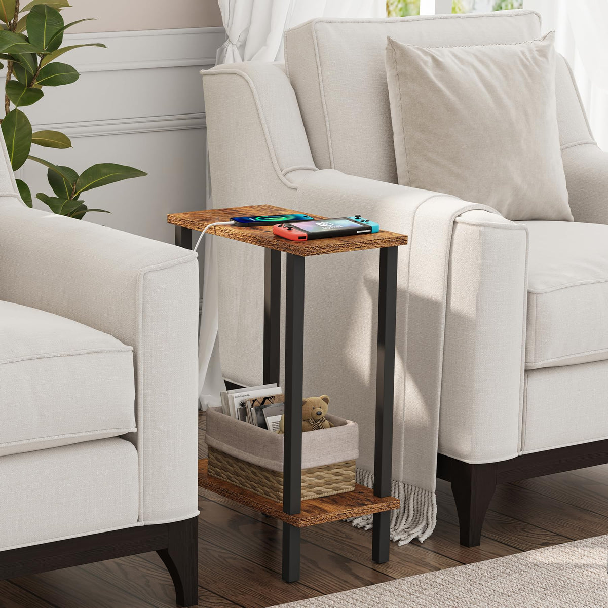 Narrow 2-Tier Side Table W829087