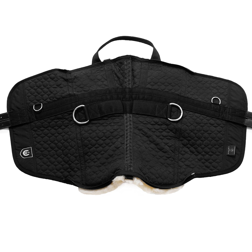 Horse Bareback Pad Treeless Saddle Real Sheepskin Q716