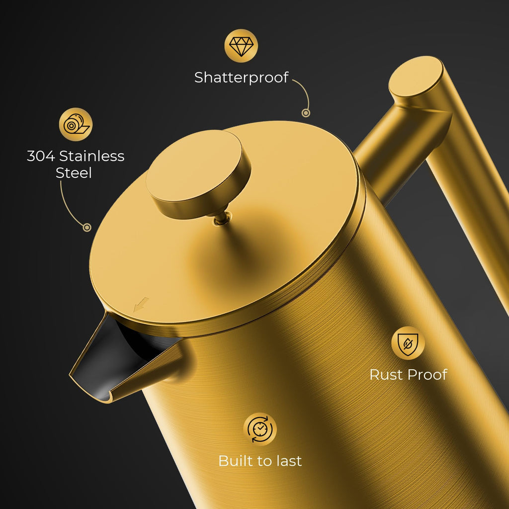 Stainless Steel Double Wall Insulated French Press 34 Oz K69920