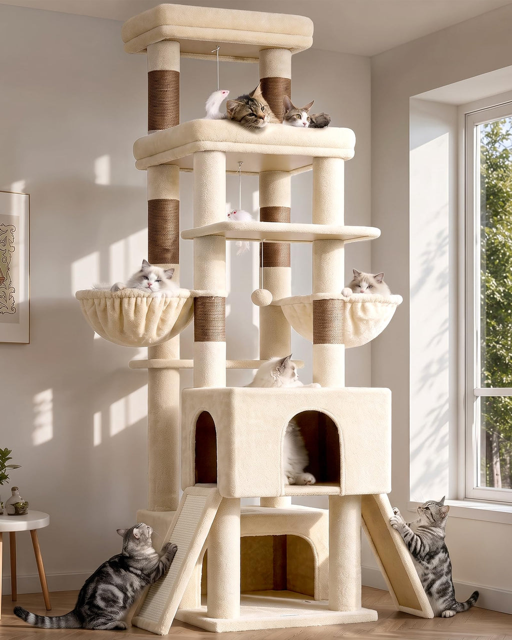 Beige Heavy Duty Cat Tree T463565