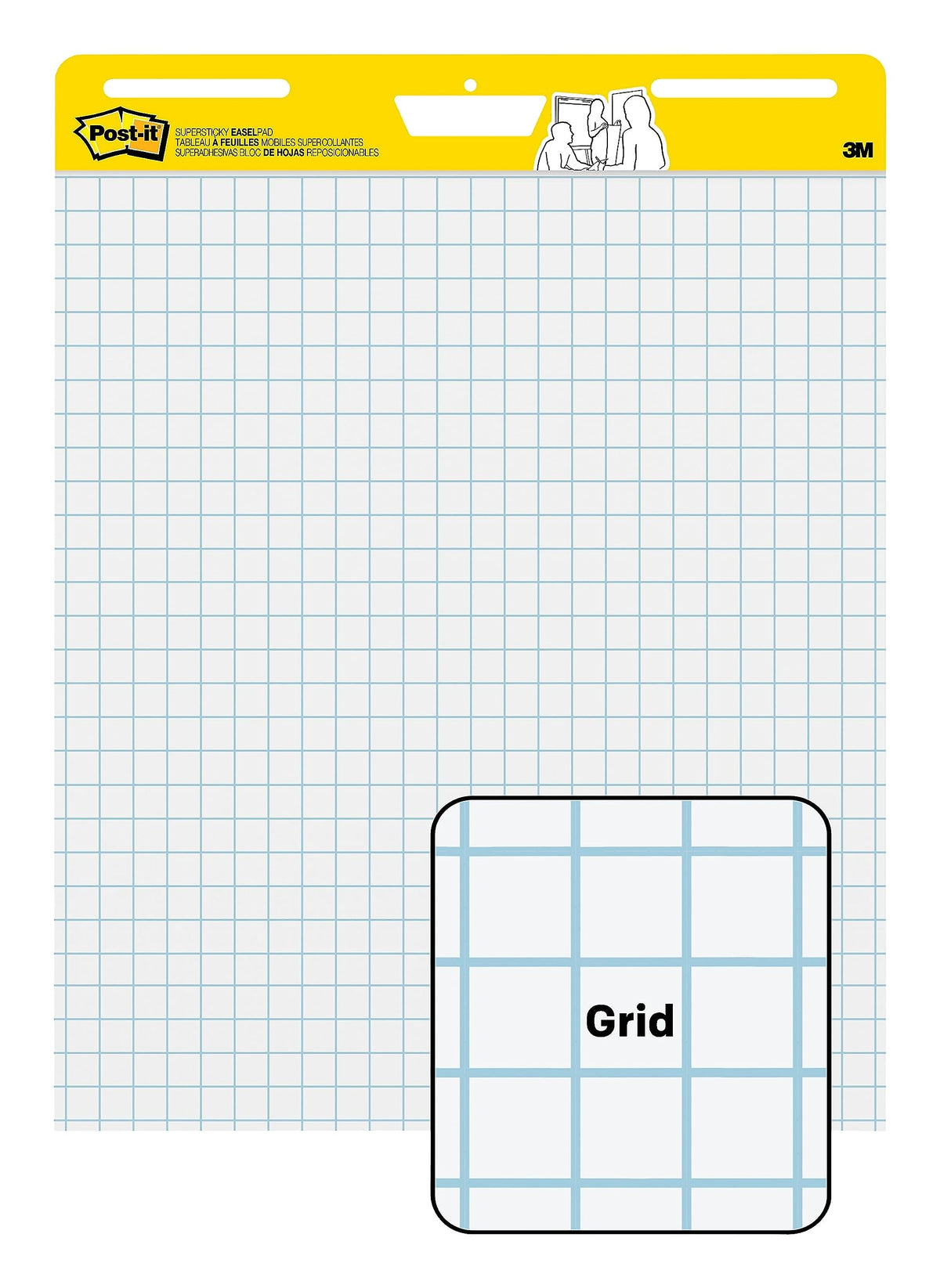 Super Sticky Easel Pad 25-Inch x 30-Inch White with Grid 30 Sheets/Pad M804934