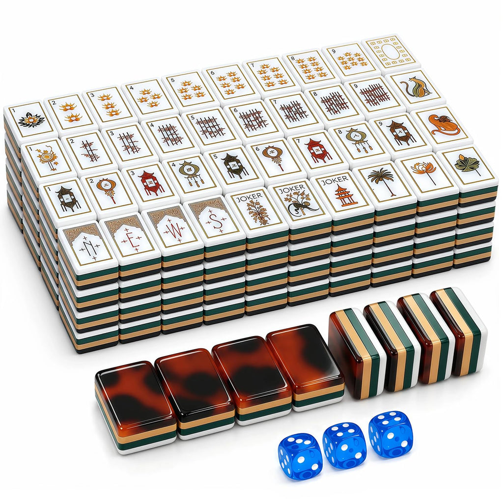 4 Layer Acrylic Mahjong Tile Set Y6091