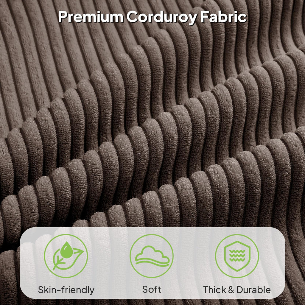 Queen Size Corduroy Upholstered Bed Frame C430