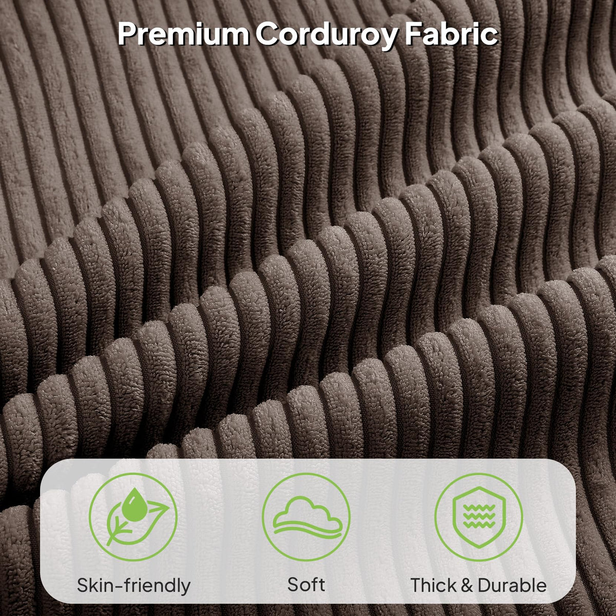 Queen Size Corduroy Upholstered Bed Frame C430