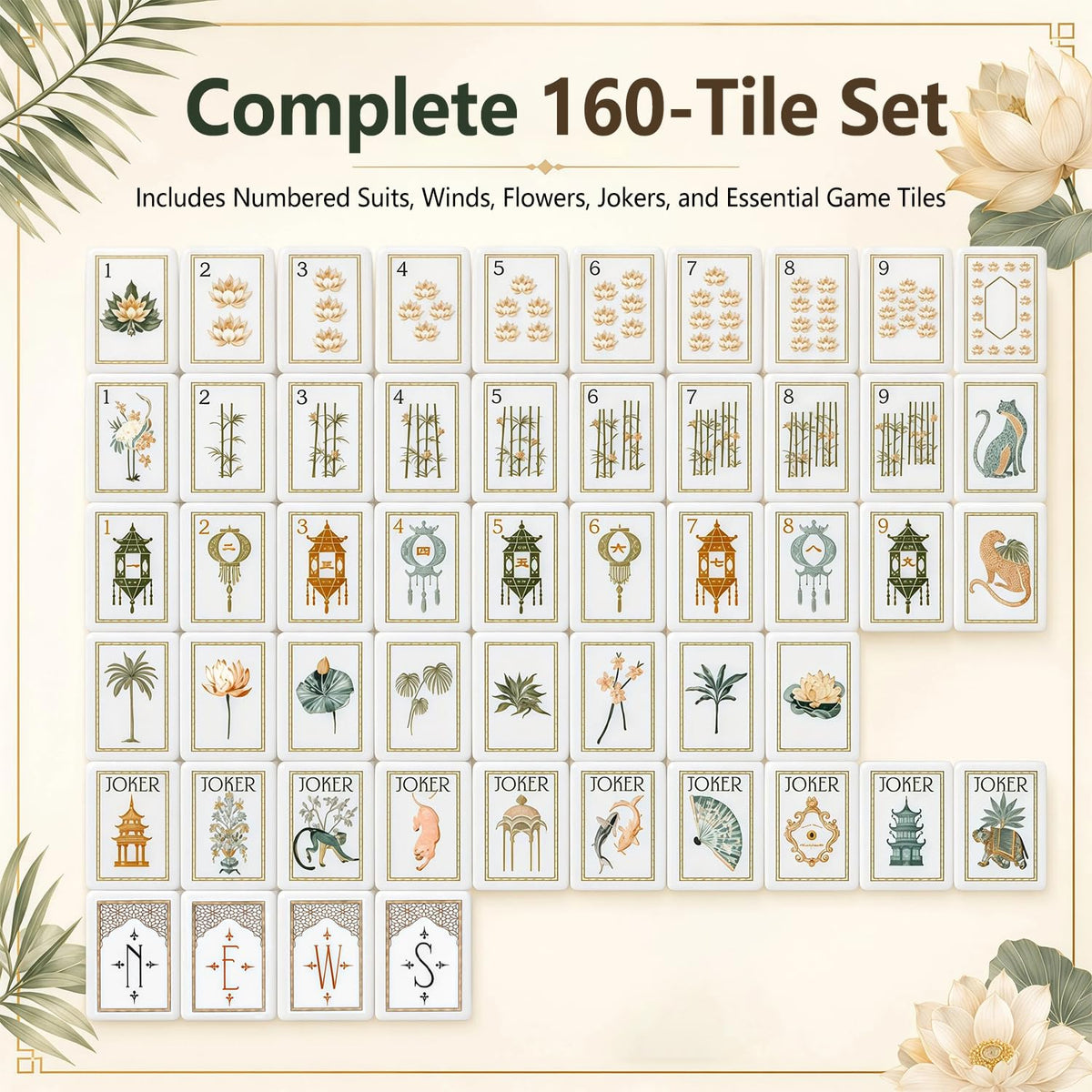 4 Layer Acrylic Mahjong Tile Set Y6091