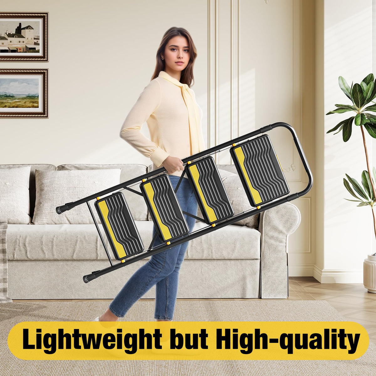 4 Step Ladder Black T185