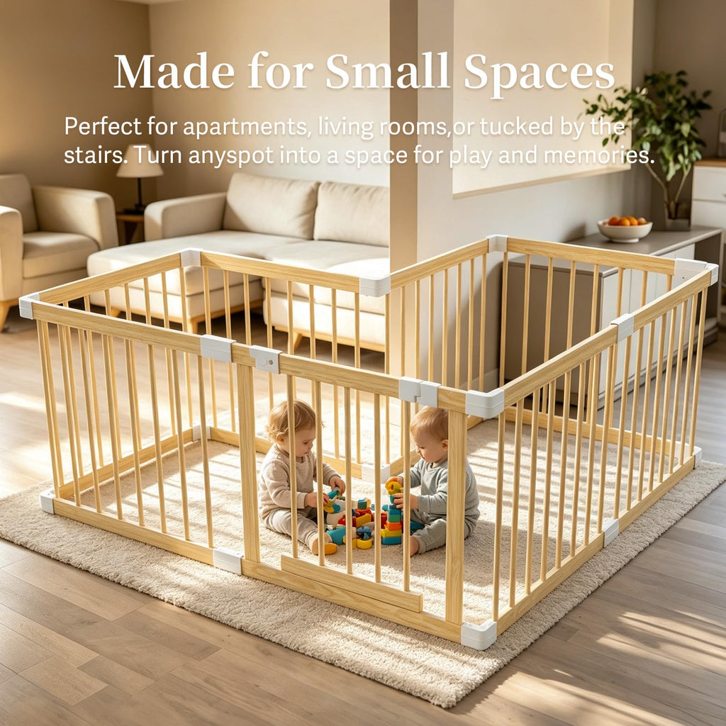 Wooden Baby Playpen 53"x53" R746630