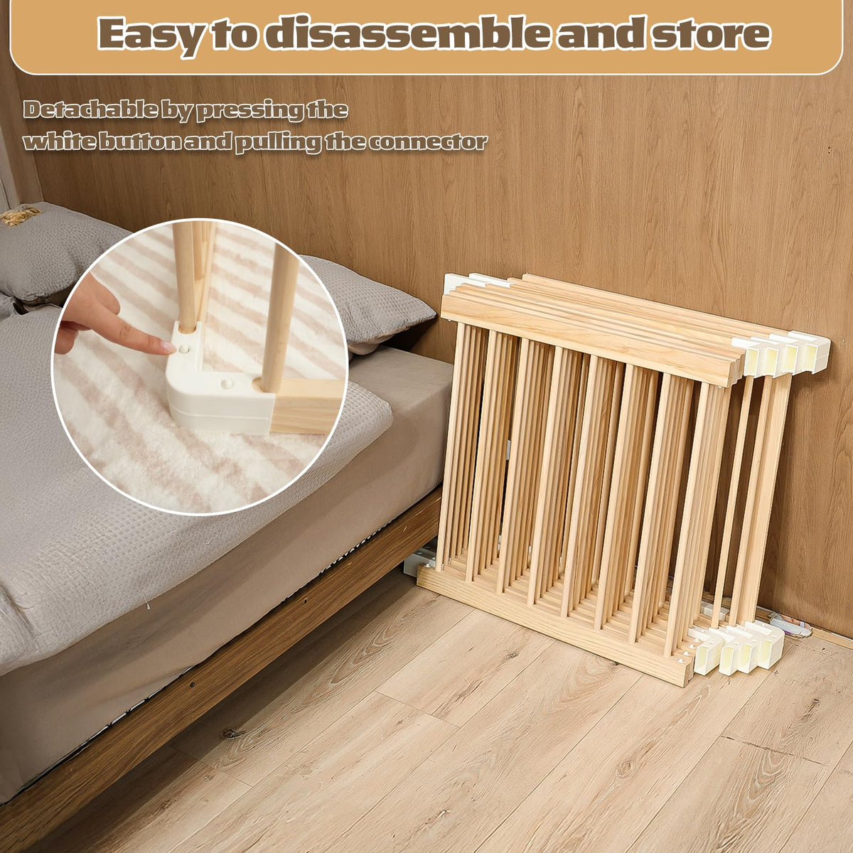 Wooden Baby Playpen 53"x53" R746630