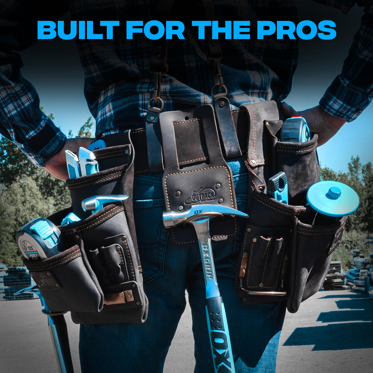 Leather Tool Belt with Suspenders G402949