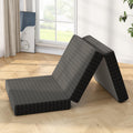 4 Inch Tri-Fold Twin Size Memory Foam Mattress with Washable Cover W8876