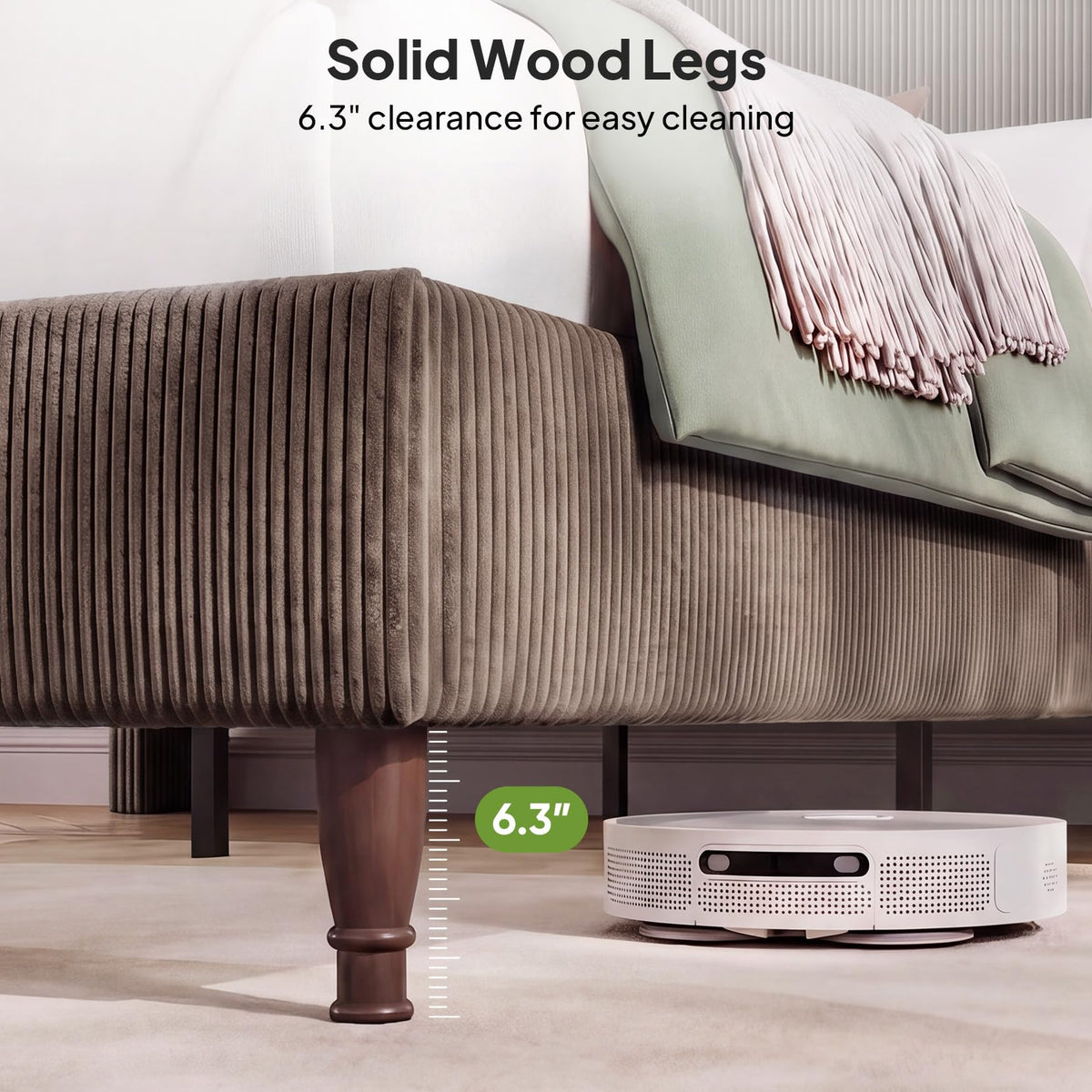 Queen Size Corduroy Upholstered Bed Frame C430