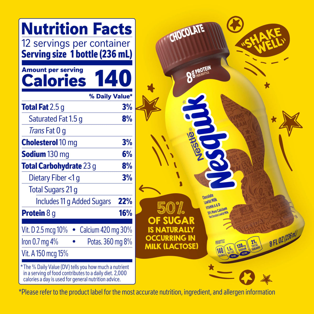 Lowfat Chocolate Milk 8 Fl Oz 12 Pack E212