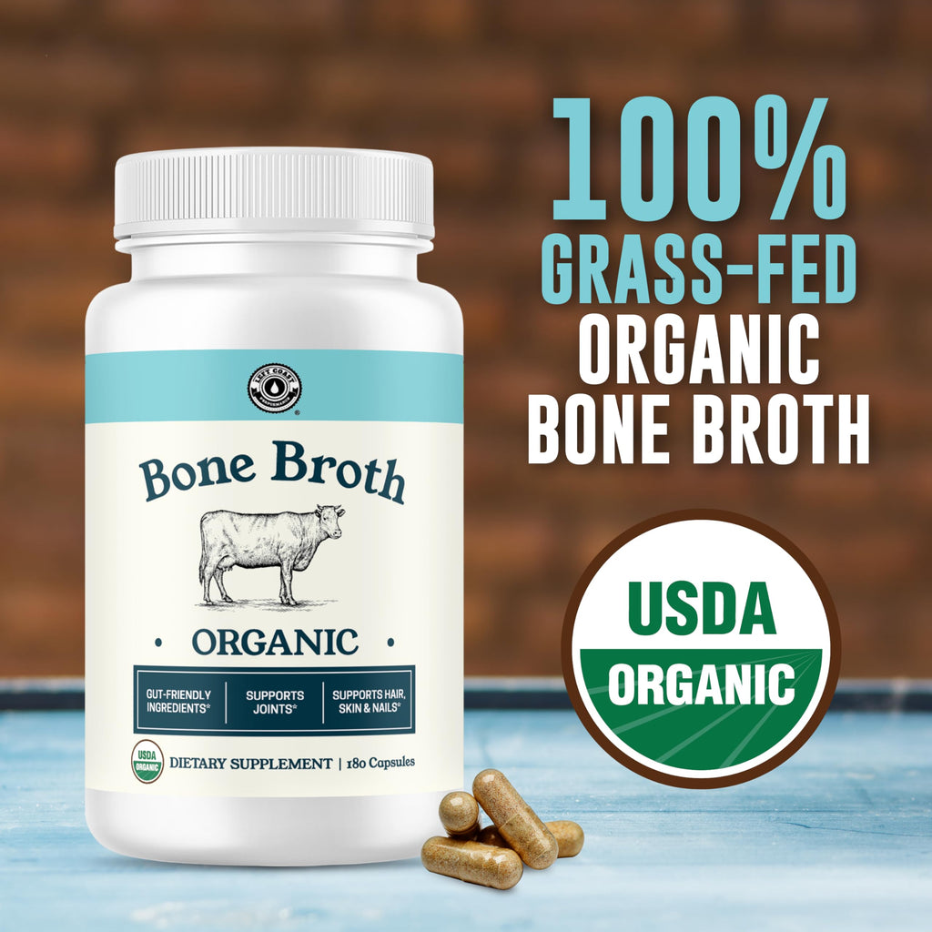 Bone Broth Capsules with Collagen, 180 Capsules D8409