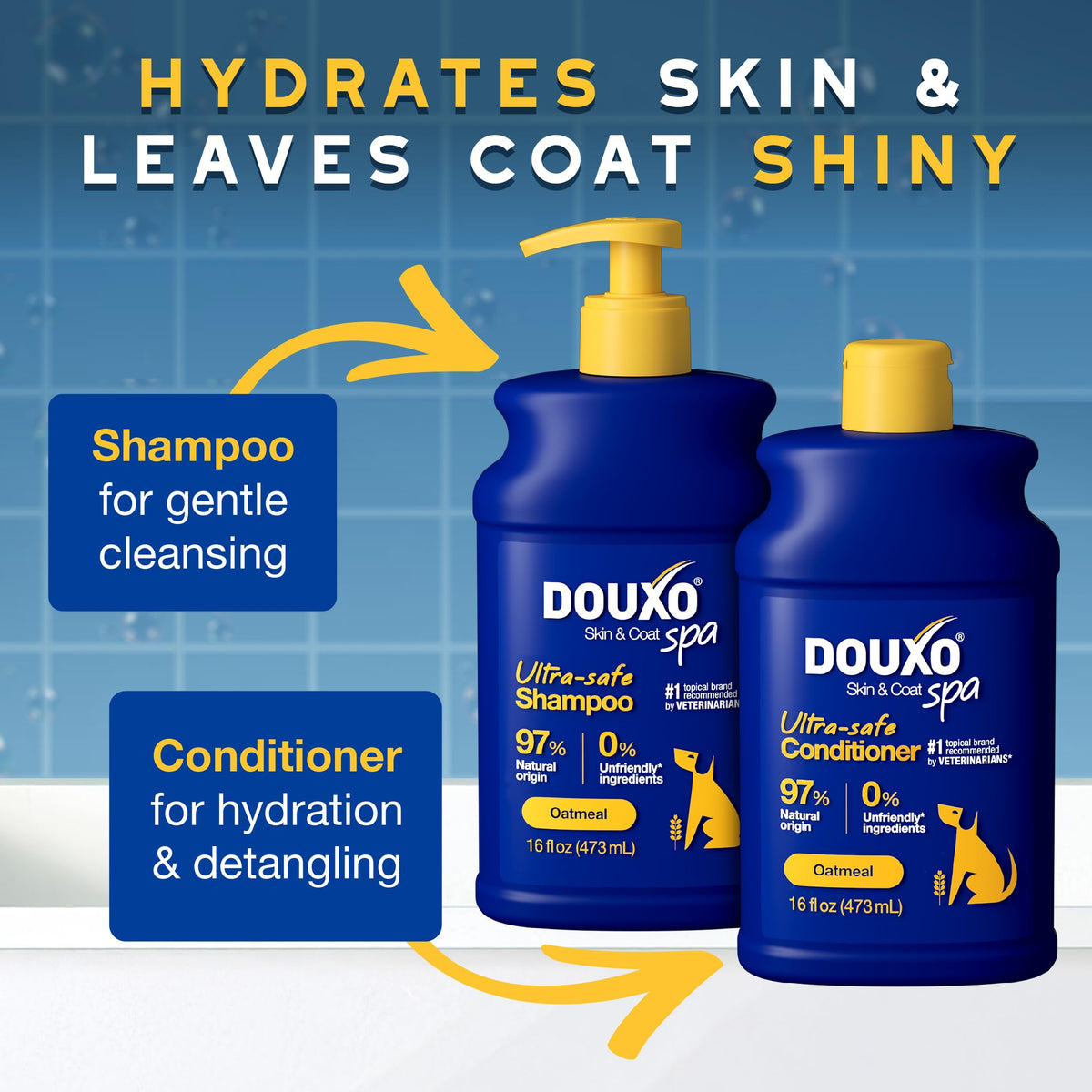Oatmeal Shampoo and Conditioner Set 16 fl oz P312