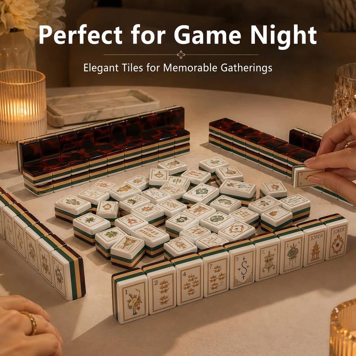 4 Layer Acrylic Mahjong Tile Set Y6091