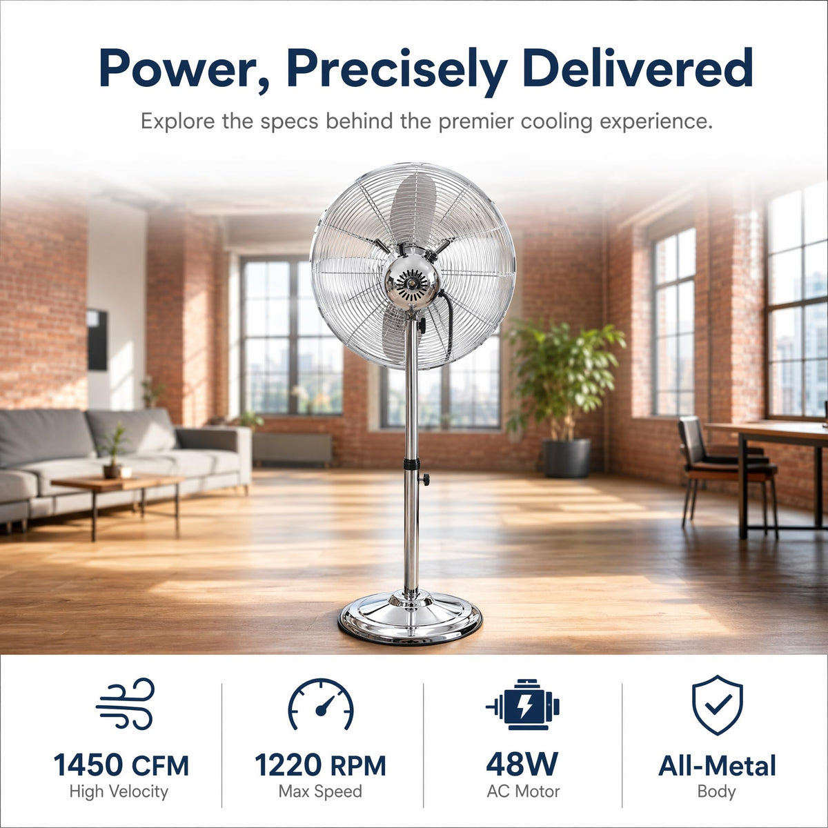 16 Inch 3-Speed Pedestal Fan T854