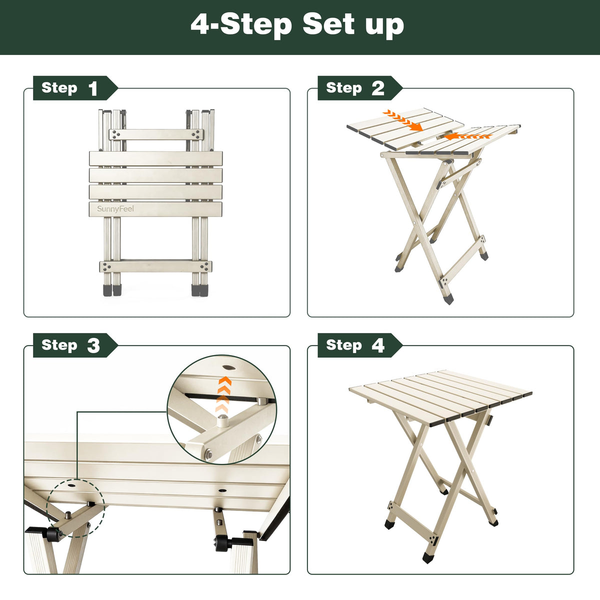 Lightweight Aluminum Folding Camping Table H917615
