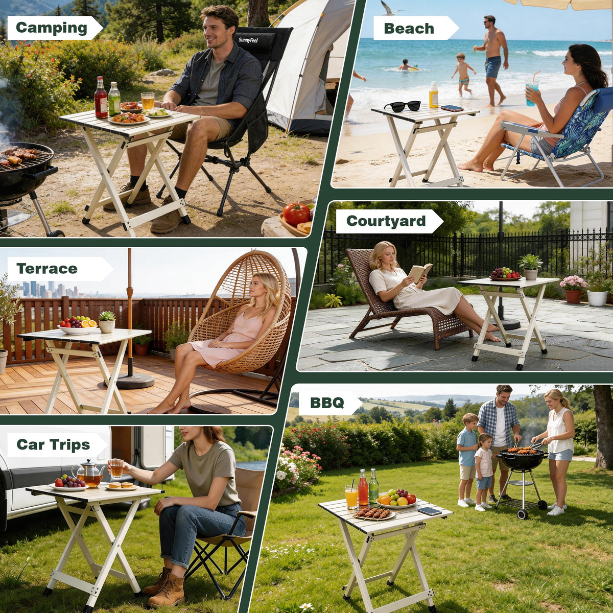 Lightweight Aluminum Folding Camping Table H917615